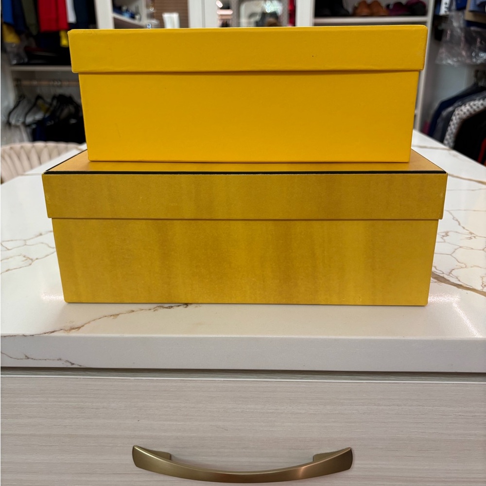 Fendi Bright Yellow Storage Boxes - Picture 3 of 4